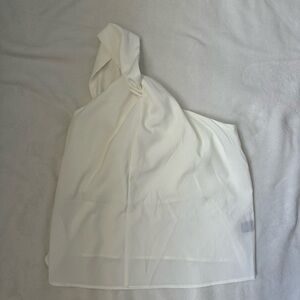 white fabric blouse, single strip, unused